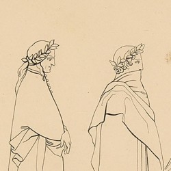 Un ángel indica al Dante y Virgilio un sendero menos áspero que los otros (Canto XV. Lámina 19)