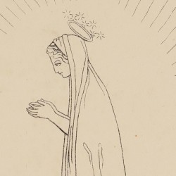Cacciaguida's mother, Dante's great-great-grandmother gives birth with happiness invoking the Virgin Mary (Canto IV. Plate 15)