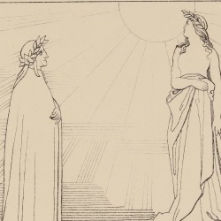 Dante sees Beatrice looking at the Sun (Canto I. Plate 1)