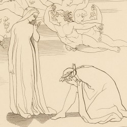 Beatrice reproaches Dante for not following her advice (Canto XXX. Plate 34)