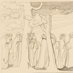 Twenty-four elders majestically advance two by two singing a sacred hymn (Canto XXIX. Plate 33)