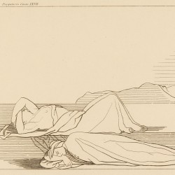 Each of the poets takes as a bed one of the northern terraces (Canto XVII. Plate 31)