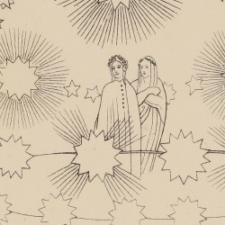 Dante y Beatriz rodeados de una doble guirnalda (Canto XII. Lámina 12)