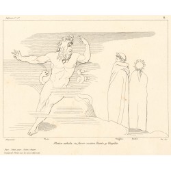 Plutón exhala su furor contra Dante y Virgilio (Capítulo VII. Lámina 8)