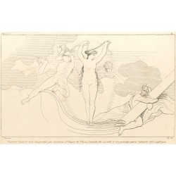 Neptune raises a storm that destroys the ship of Ulysses. Leucota gives her veil to that prince to save him from shipwreck