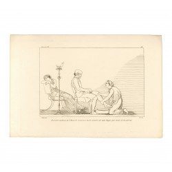 Euryclea recognizes Ulysses by a scar (Book XIX. Plate 28)