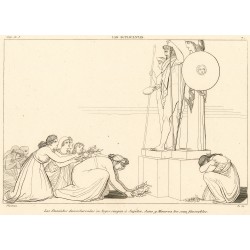 The Danaides beg Jupiter, Juno and Minerva to be favorable (The Suppliants. Act I. Plate 7)