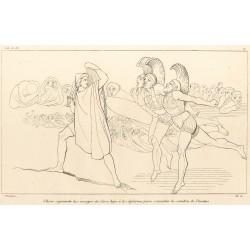 Ulysses goes down to hell to consult the shadow of Tiresias (Book XI. Plate 17)