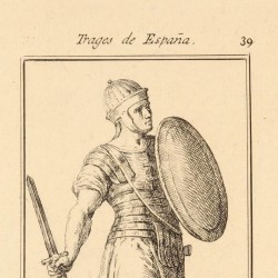 Traje de soldado español en tiempo de la dominación del Imperio Romano