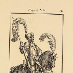 Traje de hombre de armas montado del siglo XVI