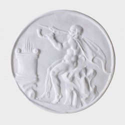 Medallion with a flute-player