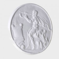 Medallion with a flute-player