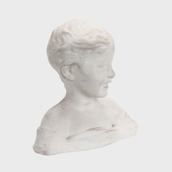 Bust of laughing child