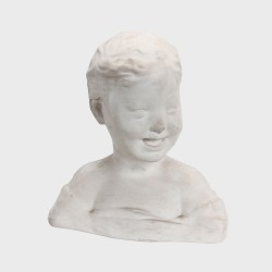 Bust of laughing child