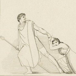 Pelasgus takes under his protection the Danaides (The Suppliants. Act V. Plate 9)