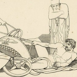 Queen Atossa dreams of seeing Xerxes knocked off his chariot (The Persians. Act II. Plate 29)