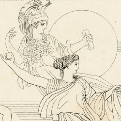 Nausicaa and her servants play ball (Book VI. Plate 10)