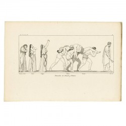 Esteoclo and Polynice funerals (Seven Against Thebes. Act IV. Plate 14)