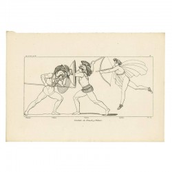 Combat of Esteoclo and Polynice (Seven Against Thebes. Act III. Plate 13)