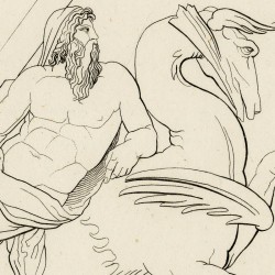 The Ocean, Prometheus's uncle, takes part in his nephew's misfortunes (Prometheus. Act II. Plate 4)