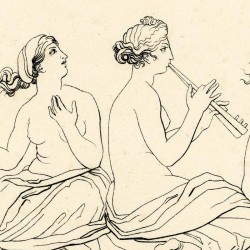 The sirens try to attract Ulysses with their songs (Book XII. Plate 19)