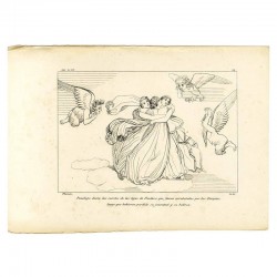 Penelope wishes the fate of the Pindar's daughters that were taken away by the Harpies (Book XX. Plate 29)