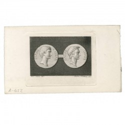 Julius Caesar and Octavius coin