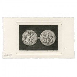 Marcus Antonius and Cleopatra cistophrus coin