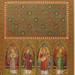 Triptych-reliquary of the Monasterio de Piedra, in Aragon. Details of the doors by their inner beam (Royal Academy of History)