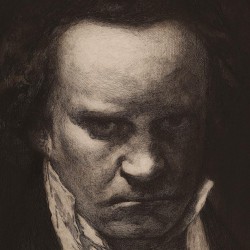 Portrait of Beethoven.