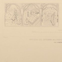 Paintings of the exterior of the triptych-reliquary of Piedra (Royal Academy of History)