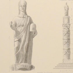 Triumphal column, ara, statues, capitals, architectural fragments and low-reliev (Mérida)