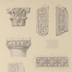 Members and architectural fragments of various constructions, today unknown (Mérida)