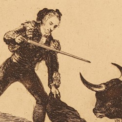 Pedro Romero killing the standing bull (Tauromaquia Plate 30)