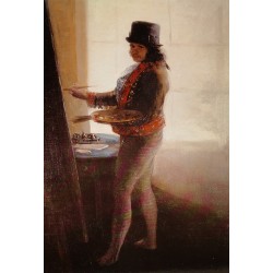Postal Autorretrato Goya ante su caballete